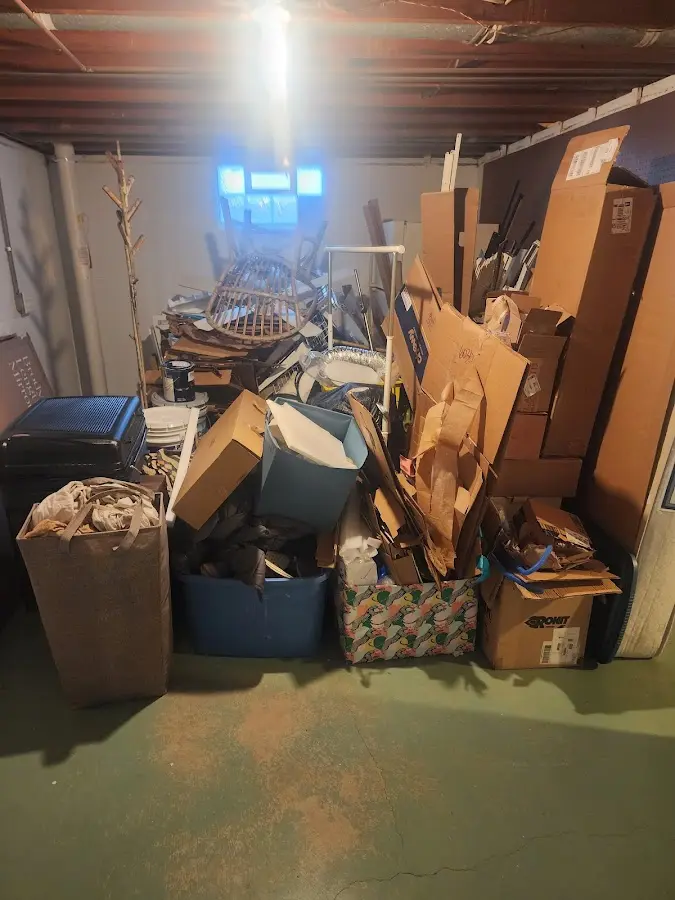 Roll-off dumpster container at job site for Concrete Dumpster Rental in Parkway